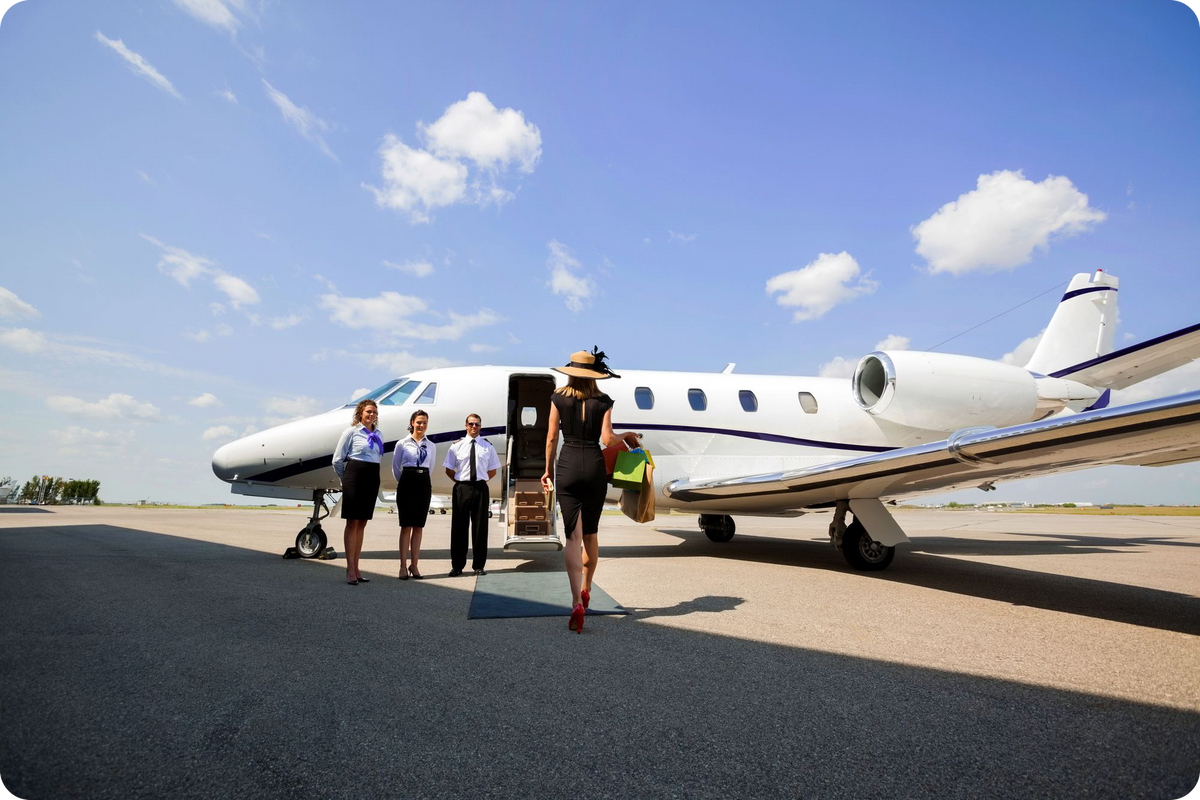 The luxury of boarding from private terminals